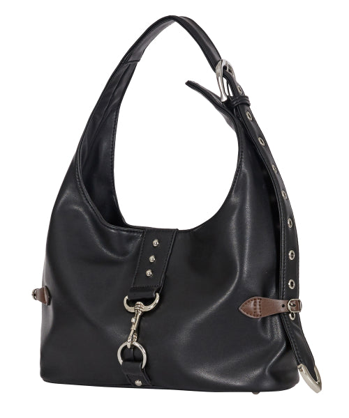 Blanche Hobo Bag-Black