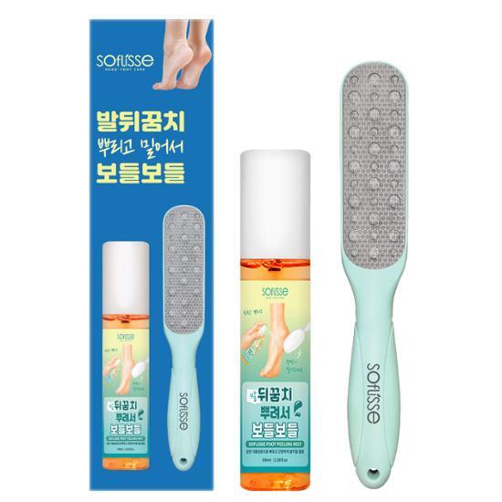 Spray and rub the Sopris heel for smoothness (Foot Peeling Mist 100ml + Foot File)