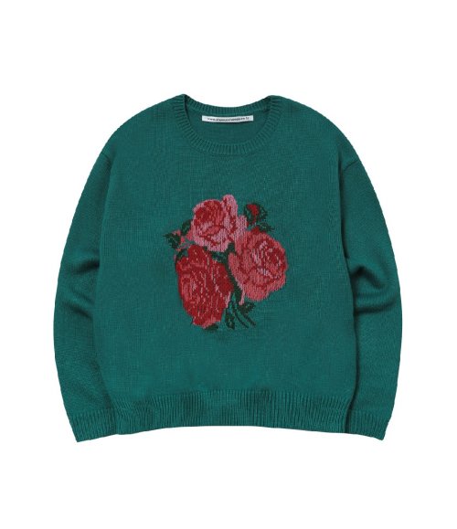 Flower Knit Sweater (Green)