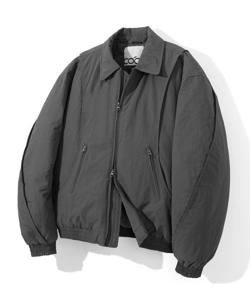 COSTUME O?섴LOCK [SORONA RECYCLE] Curved 2WAY Flight Padded Jumper Jacket Dark Gray COOSJP045DGRAY - Size & Review | MUSINSA