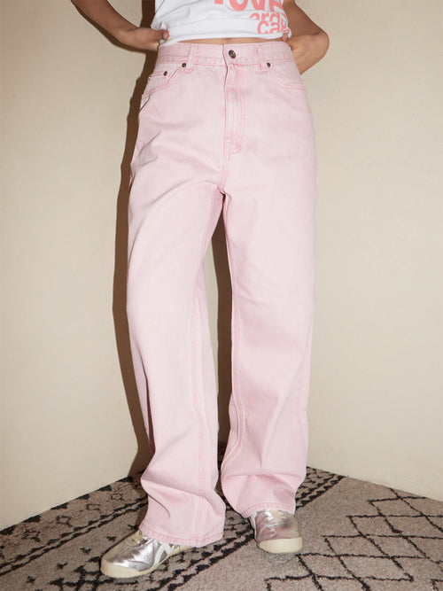 Mid-rise jeans, pink