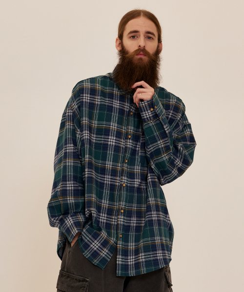 CB Flannel Over Check Shirt (Green)