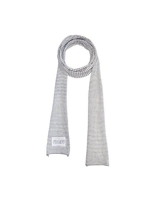 TM ESSENTIAL STRIPE SCARF [GREY]
