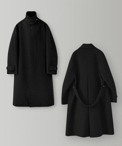 Woolrich Soutien Collar Overcoat_Black