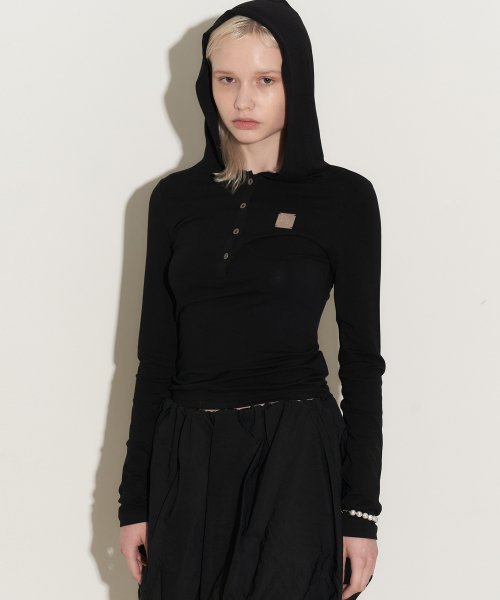 Square Logo Hoodie - Black