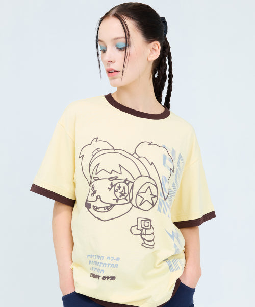 RT アニメ Tシャツ (クリーム)