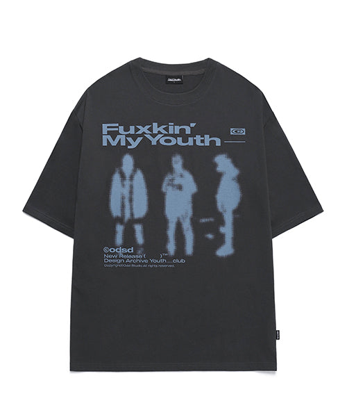 My Youth グラフィック オーバーサイズ T シャツ - チャコール
