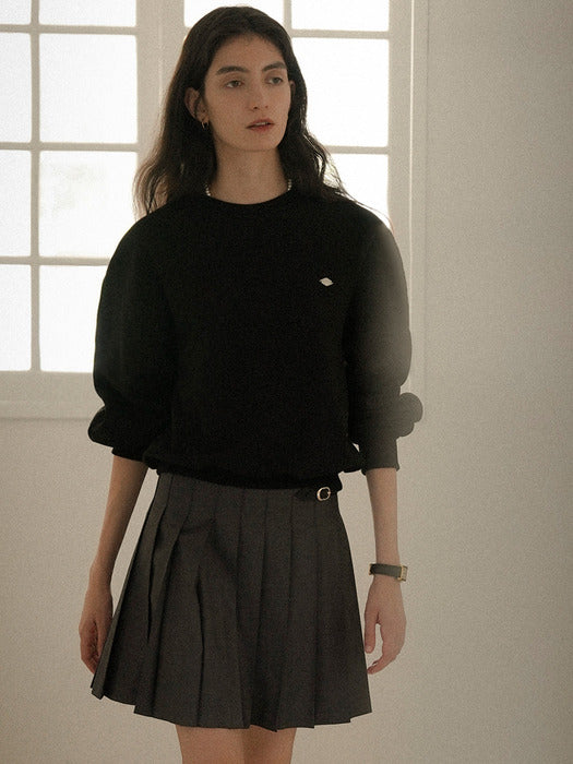 Ballon sleeve comfy sweatshirt_Black