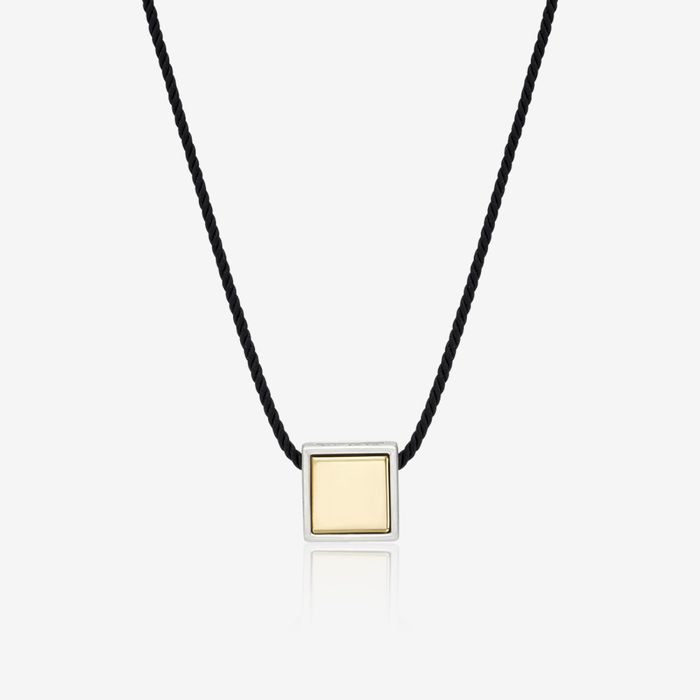 Pie strap necklace, GOLD AND SILVER