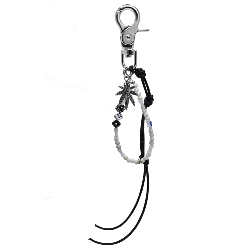M.W leather keyring