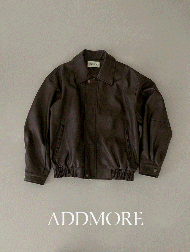 Edmore [🌷10,000 Jangdolpa/Leather Jacket/Leather Jacket] [Edmore] mjk467 Hayley Oversized-Fit Leather Jacket