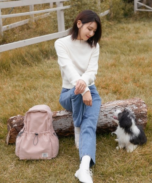 Cotton Travel Backpack [Pink]