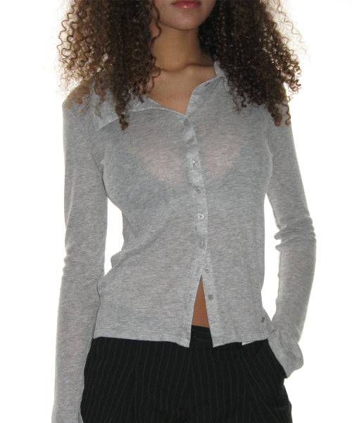 Shea Collar Burton Top_Gray
