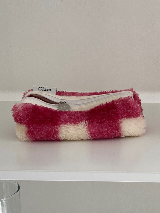 クラムラウンドペンケース_ベリークリームチーズソフトファー