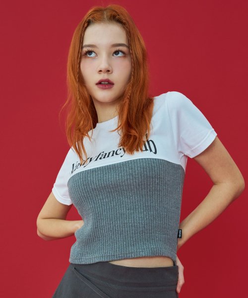 [NF] Tube Top Mix Slim Tee (WHITE)_F23QB472