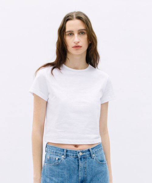 クロップド半袖Tシャツ_3色