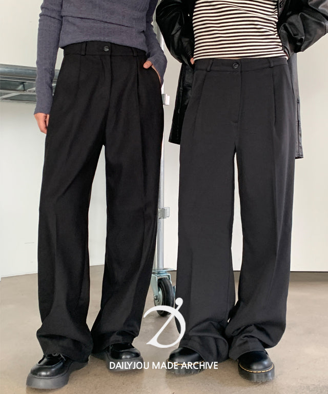 Daily JU [Sold for 250,000 Won/MADE] Everyday Pintuck Wide Slacks (Basic/FW) (New Spring Product)