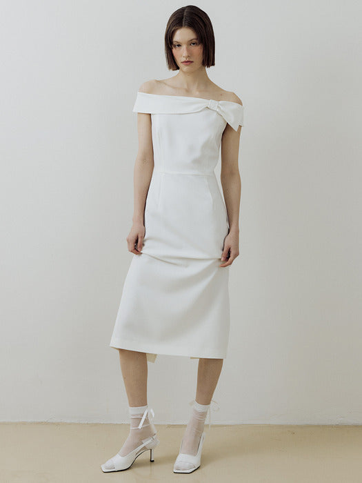 Tie up Ribbon One-piece (ivory)