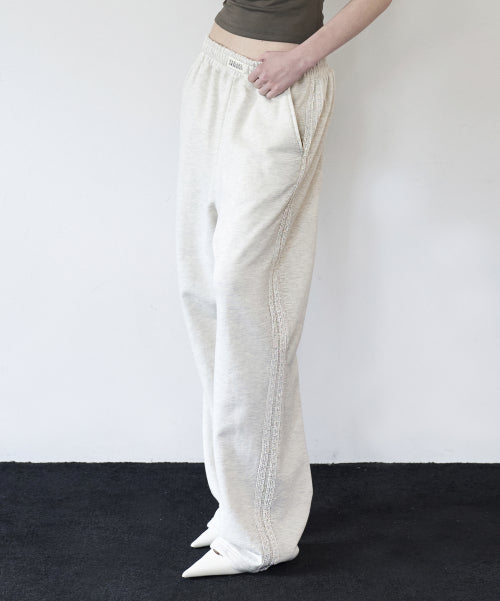 Lace Line 2way Jogger - Oatmeal