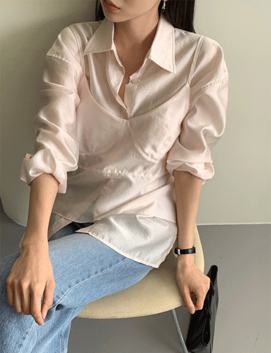 Like U Clark Bustier Blouse (BL) - 3 colors