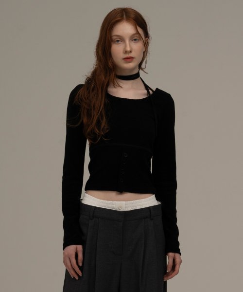 terry strap t (black)