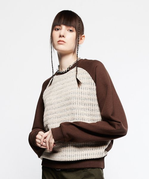 L7 Waffle Knit Sweatshirt (Brown)