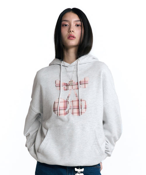 KIRSH Cheek Check Patchwork Hoodie [Melange Grey] - Size & Review | MUSINSA