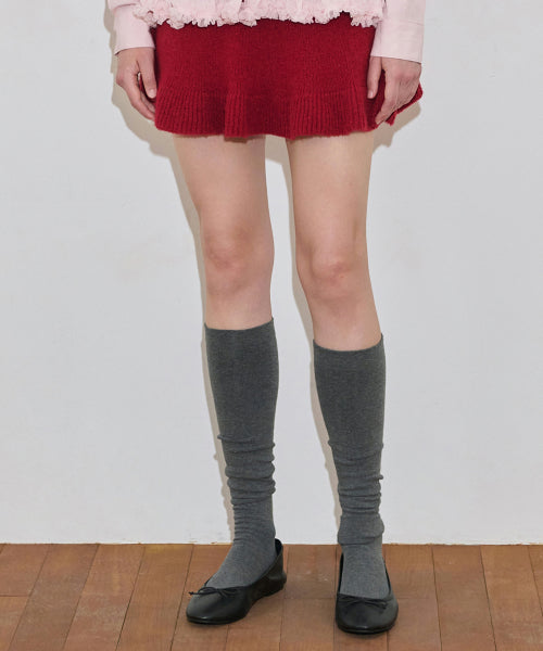 Flare Knit Skirt & Cape (Red)