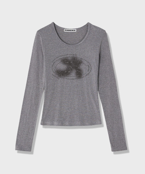 Happiness Long Sleeve T-Shirt Melange