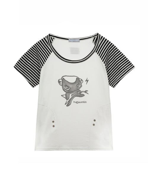 ロックスター ハグ Tシャツ (ホワイト)
