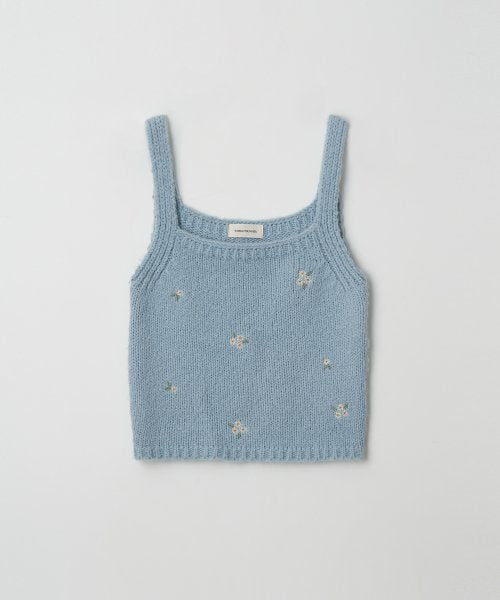 Floral Sleeveless Top_Sky Blue