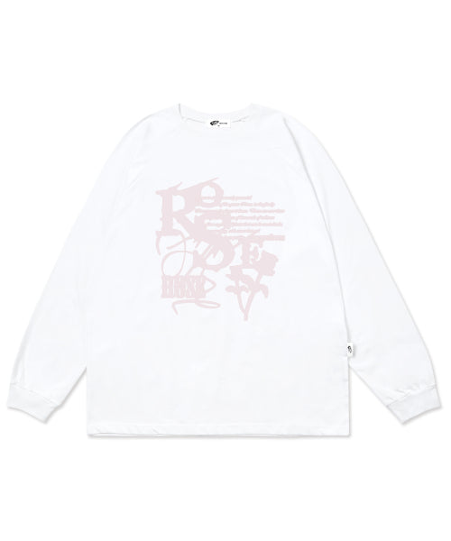 Vintage Rose Print Long Sleeve White