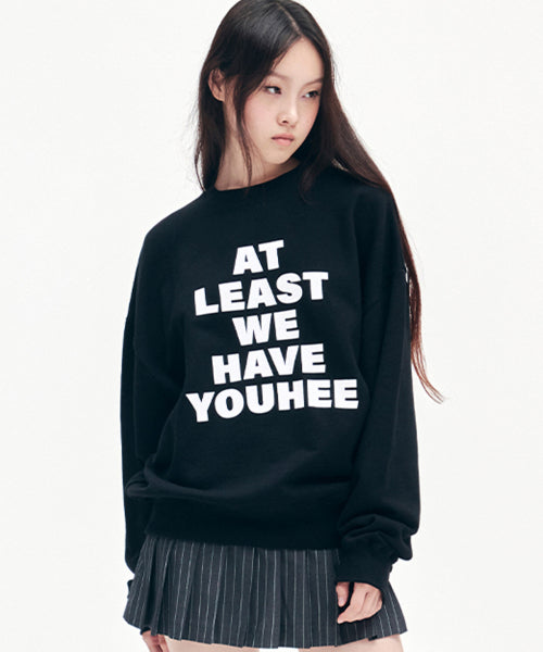 YOUHEE LETTERING SWEATSHIRTS BLACK