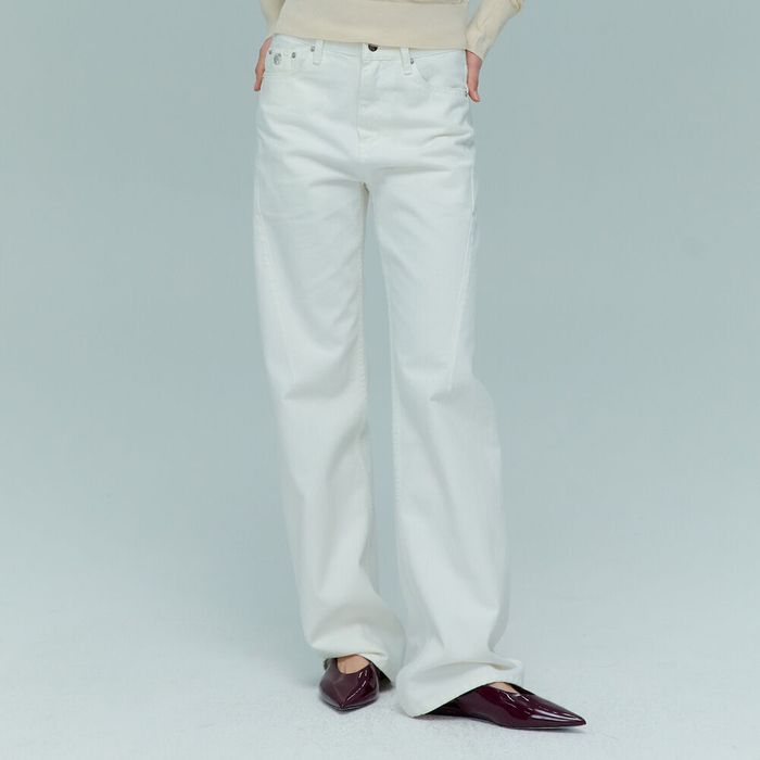 CURVED DENIM PANTS [3COLORS]