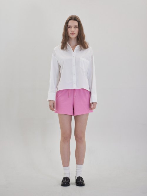 H logo sweat shorts (pink)