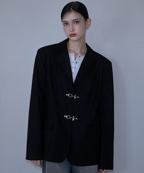 Buckle Overfit Jacket [Black]