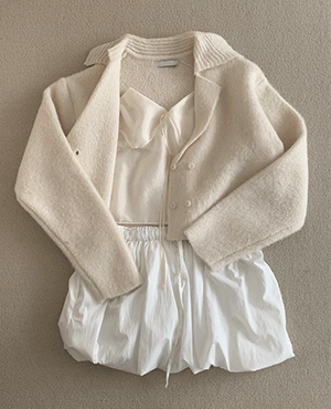 Bonjour Project knit collar cardigan (2 colors)