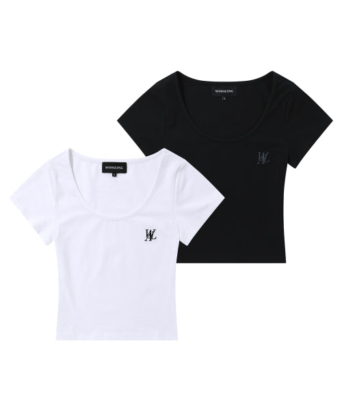 シグネチャーUネックTシャツ（2色）