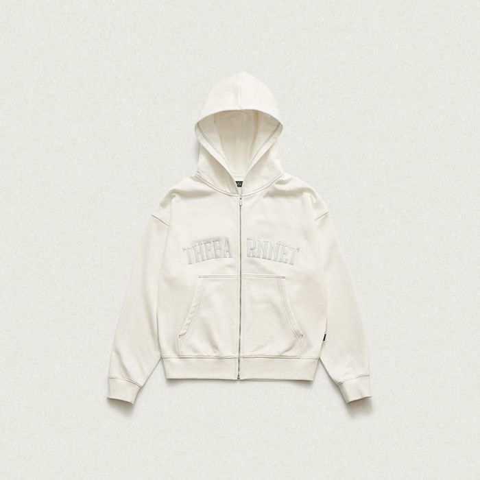 Campie Sweat Zip-Up Hoodie Jacket (Ivory)
