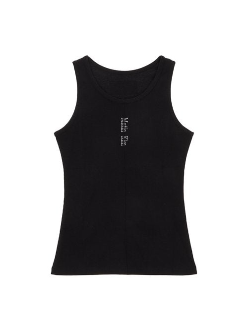 Pintuck Sleeveless Top in Black