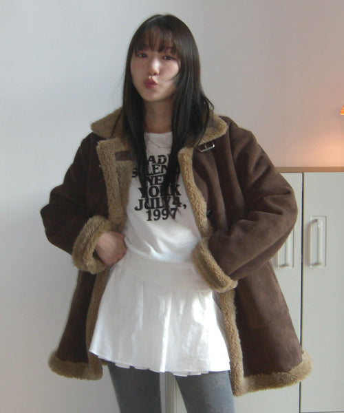 Classic Mustang Coat in Brown/Brown