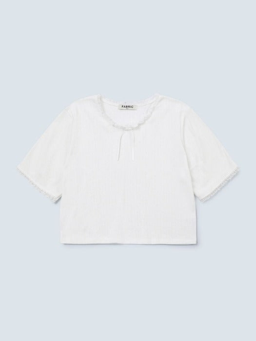 lace ribbon t-shirt_ivory