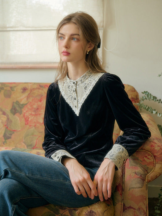 SR_Lace patchwork gentle top