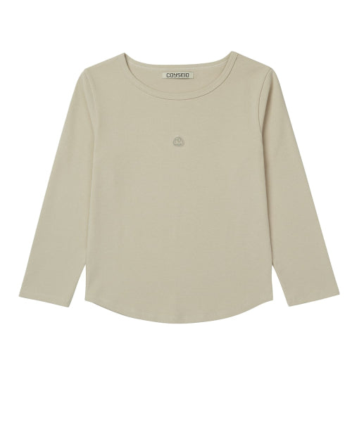 COYSEIO SYMBOL LOGO CAPRI SLEEVES SAND - SIZE & LATE | MUSINSA