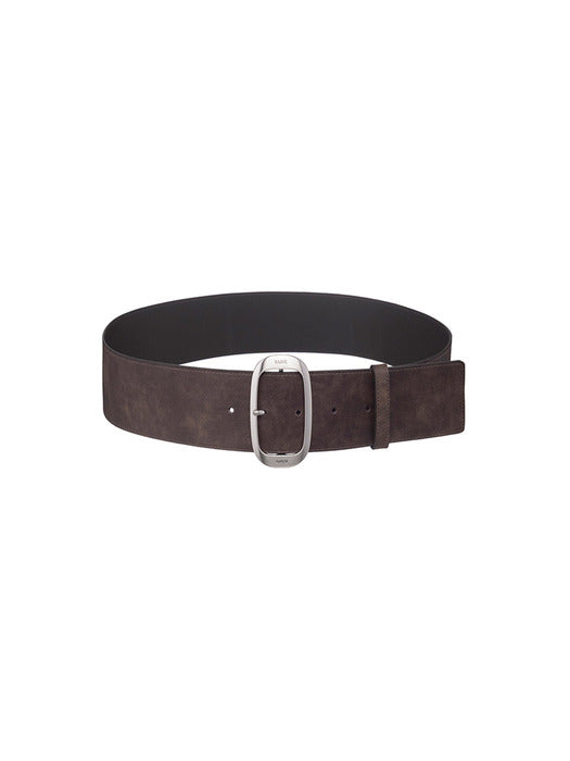 Leather Big Buckle Belt VX4AT601_2color