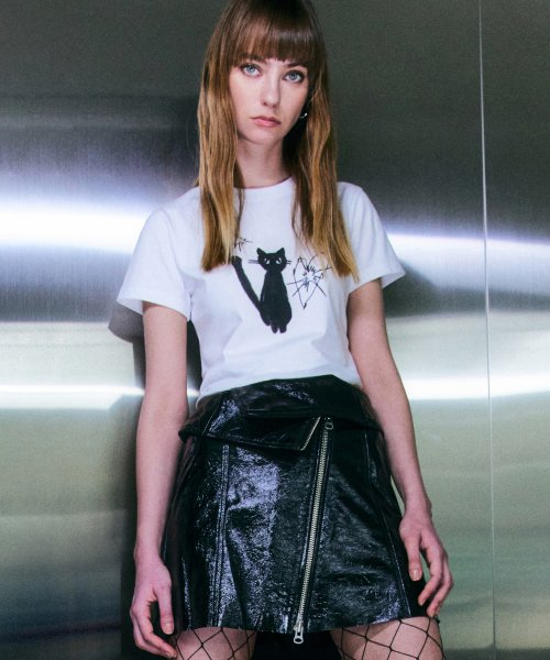 ナイトネロ クロップ 半袖 Tシャツ ホワイト