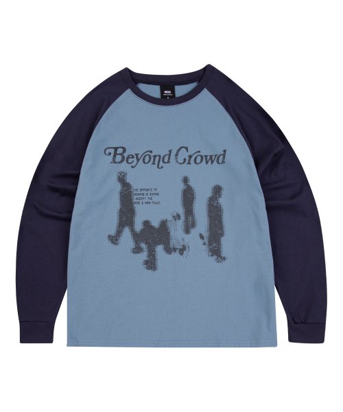 Graphic Raglan Long Sleeve T-Shirt - Navy