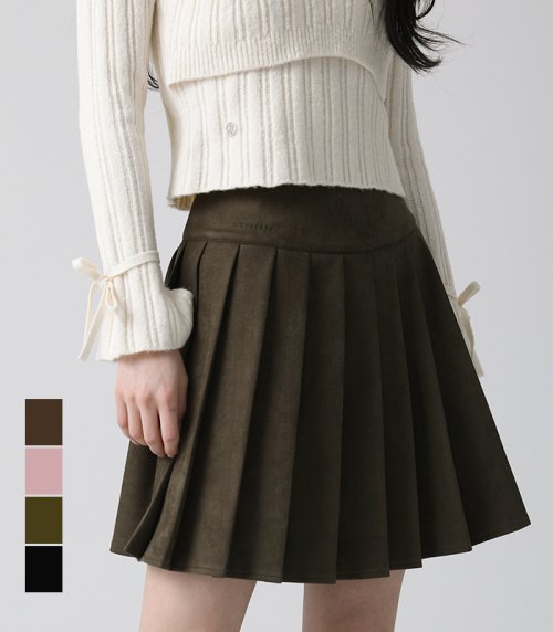 DAY Suede Pleats Skirt - 4COL