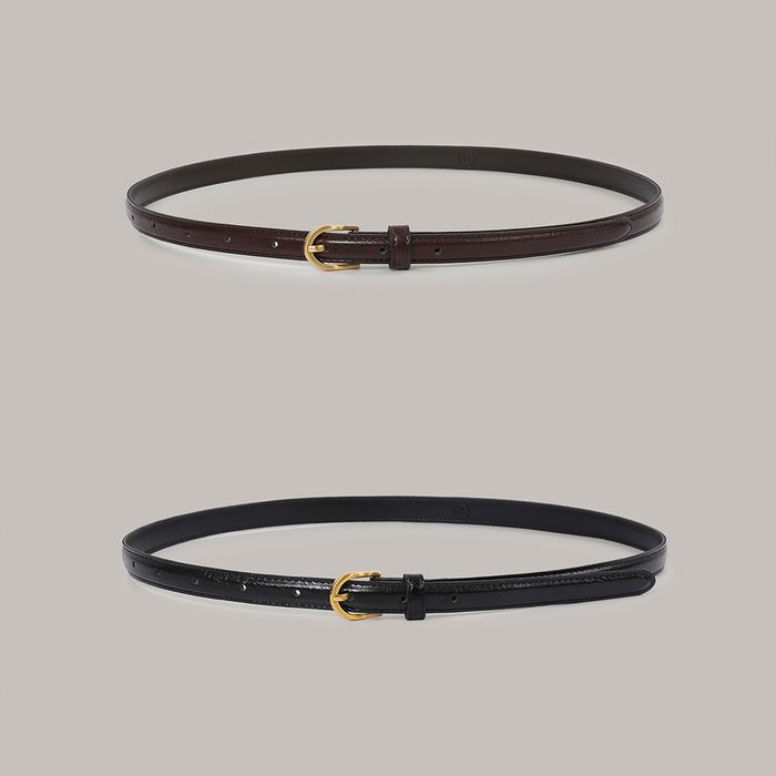 [29CM 단독] 15mm Basic Leather Belt - 2 color ( Gold )