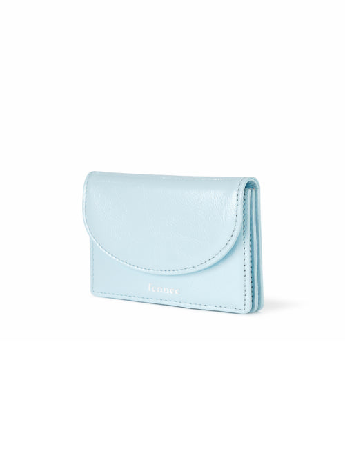Crinkle Halfmoon Accordion Pocket - Candy Blue